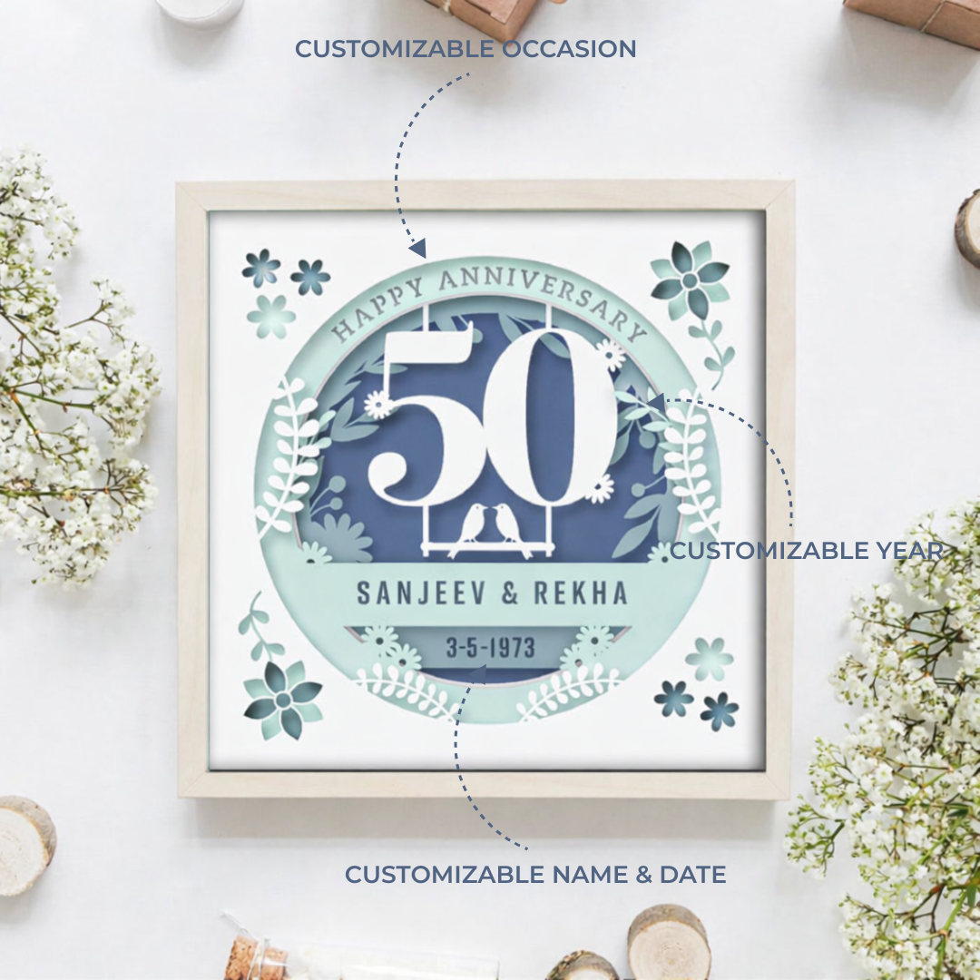 Personalized Milestone Shadow Box Frame