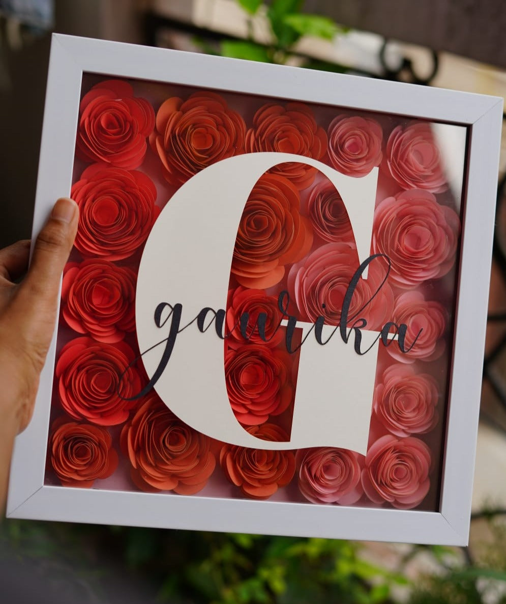 Personalized Initial Flower Frame