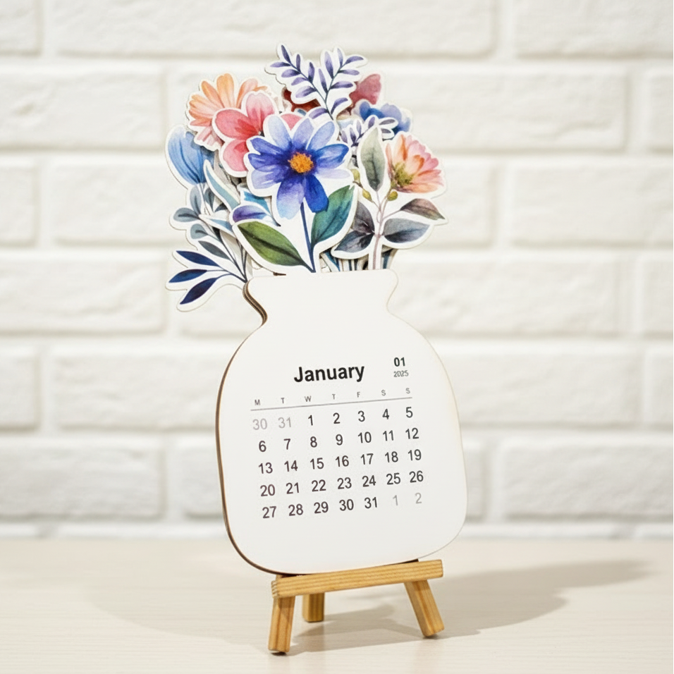 Floral Bloom Desk Calendar