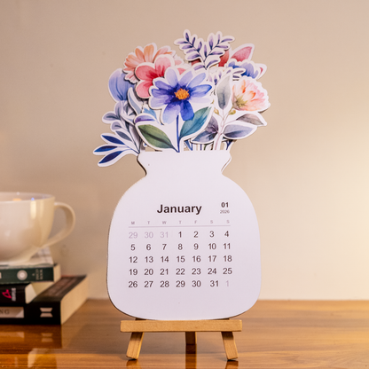 Floral Bloom Desk Calendar