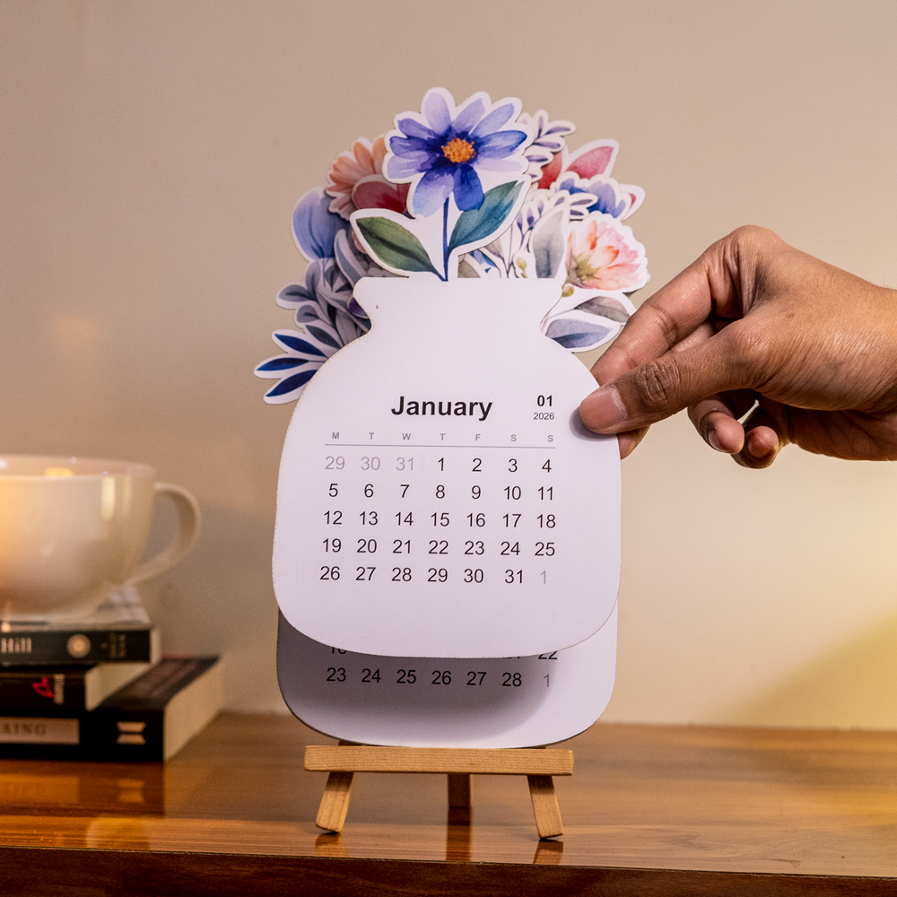 Floral Bloom Desk Calendar