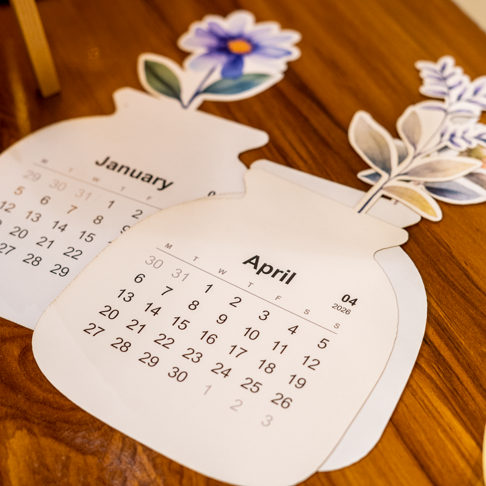 Floral Bloom Desk Calendar