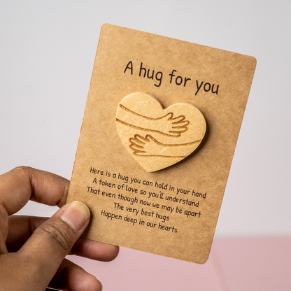 “A Hug for You” Pocket Hug Keepsake Card