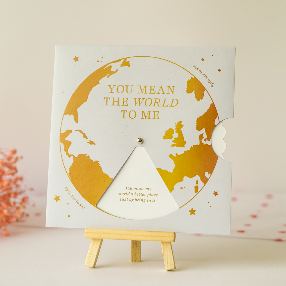 You Mean The World Spin Wheel Card