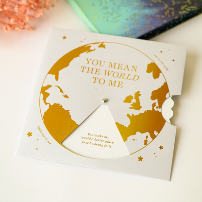 You Mean The World Spin Wheel Card