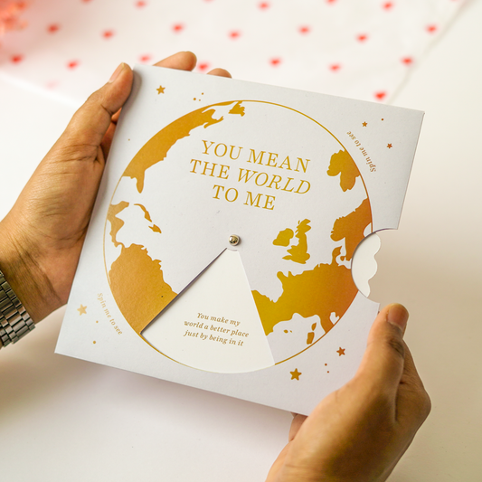 You Mean The World Spin Wheel Card