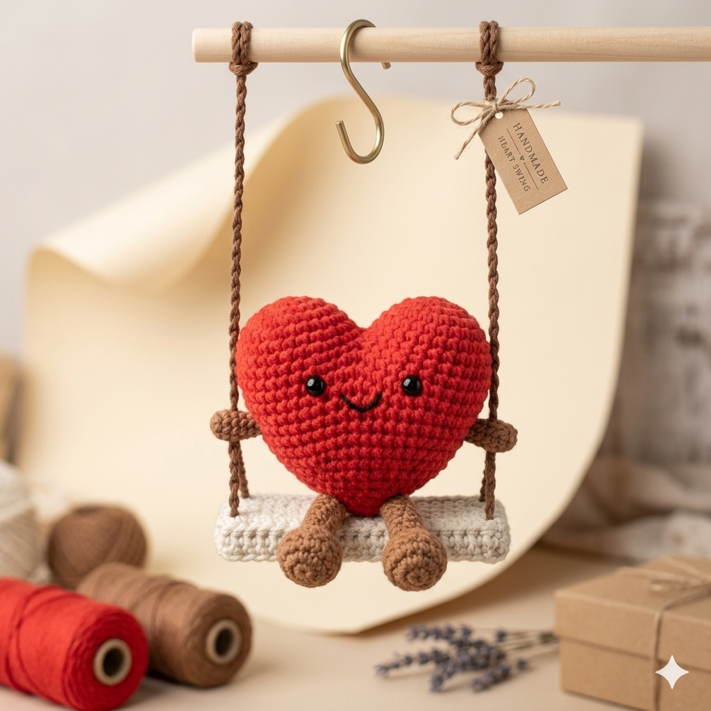 Hanging Heart Crochet Gift