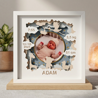 Personalized Newborn Baby Birth Details Frame