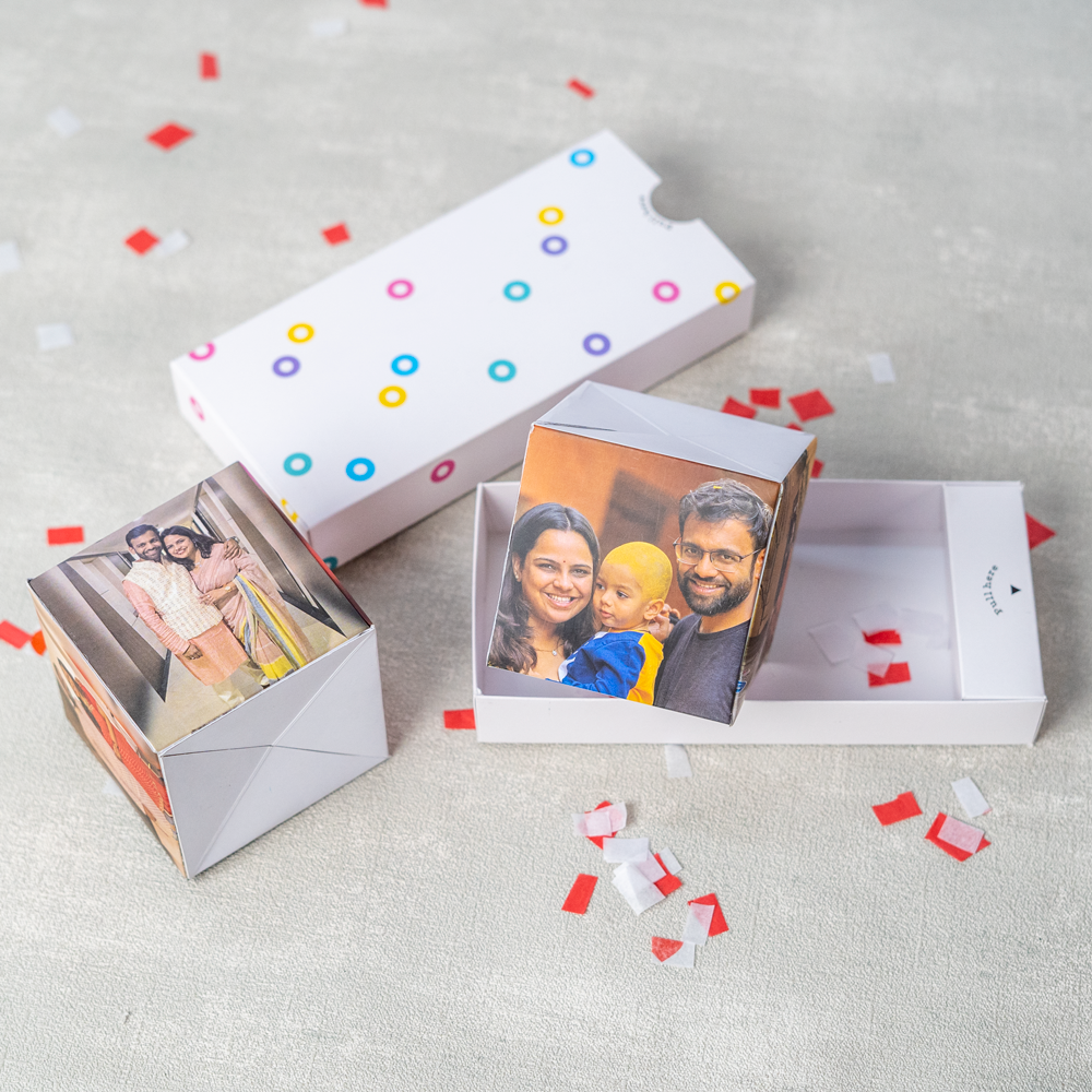 Personalised Pop-Up Photo Cube Gift Box