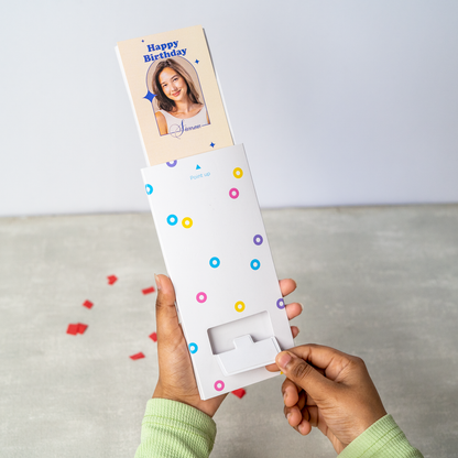 Personalised Confetti Shooter Photo Card