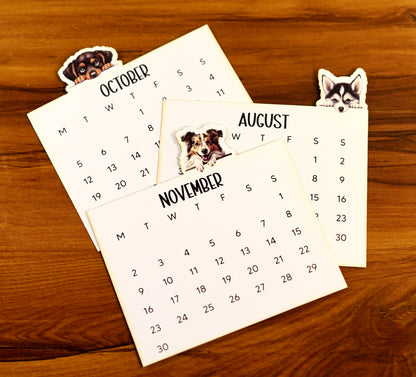 Puppy Desk Calendar 2026