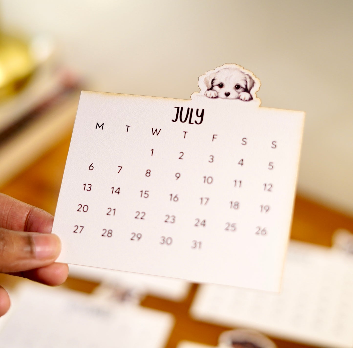 Puppy Desk Calendar 2026
