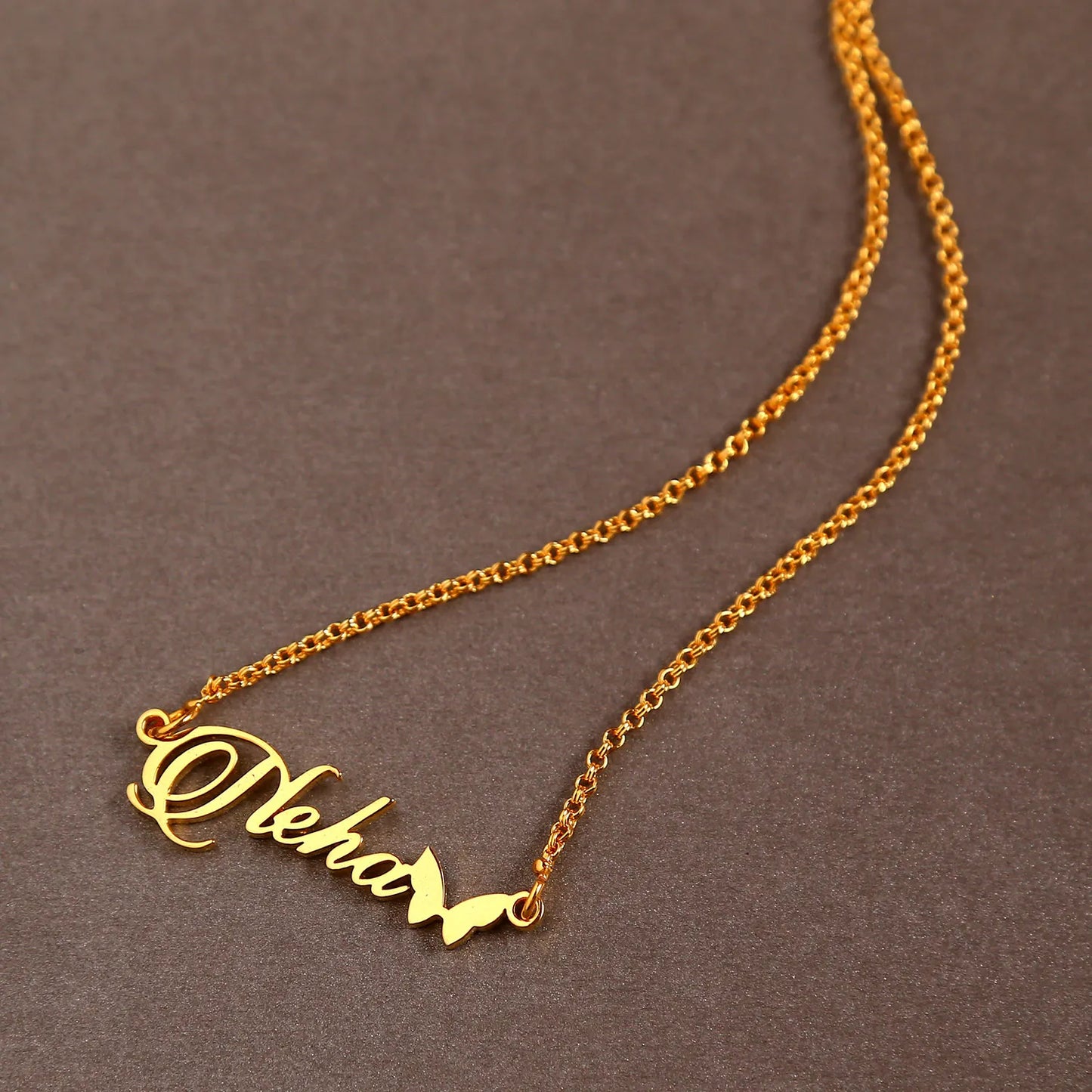 Personalised Butterfly Name Necklace