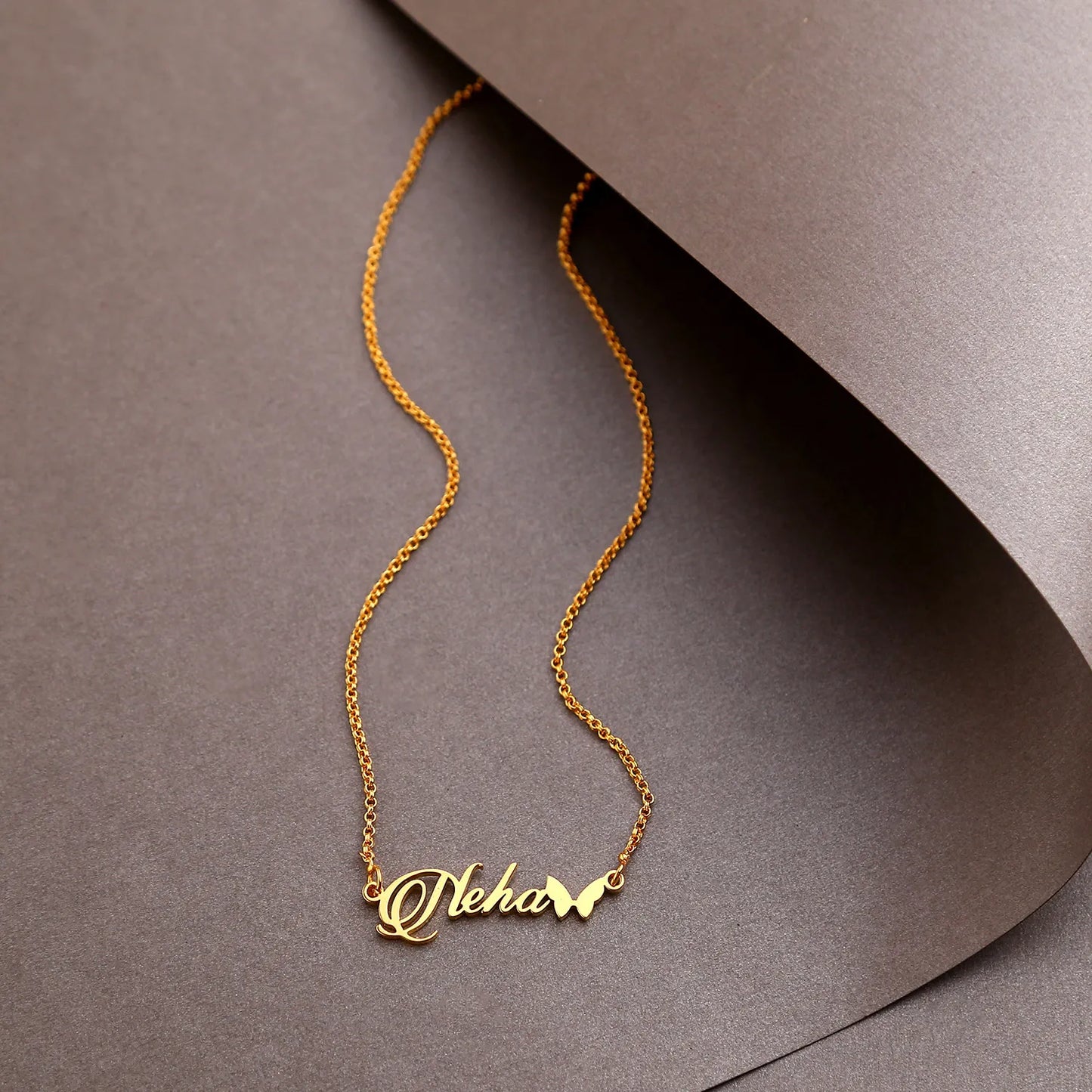 Personalised Butterfly Name Necklace