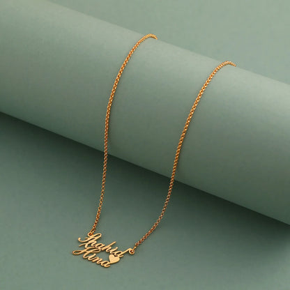 Personalised Forever Love Couple Name Necklace