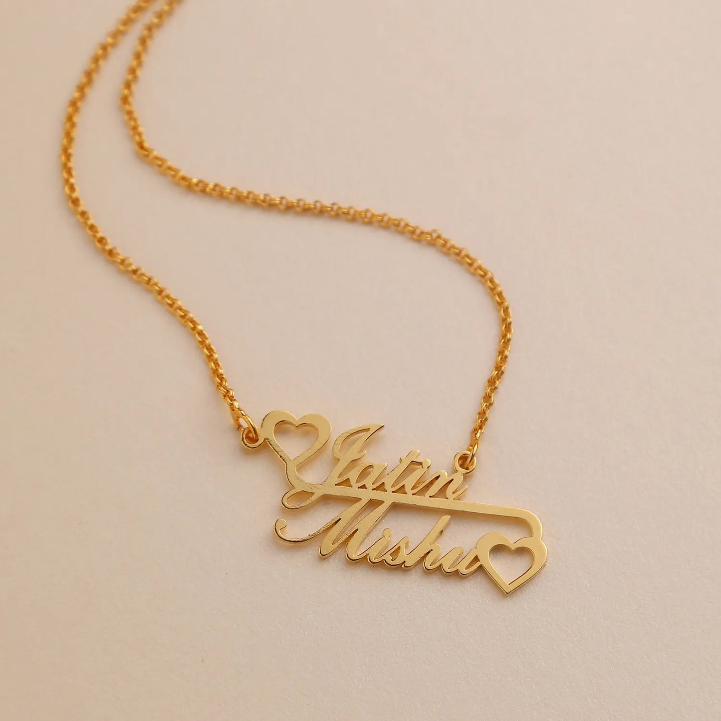 Personalised Heart name necklace
