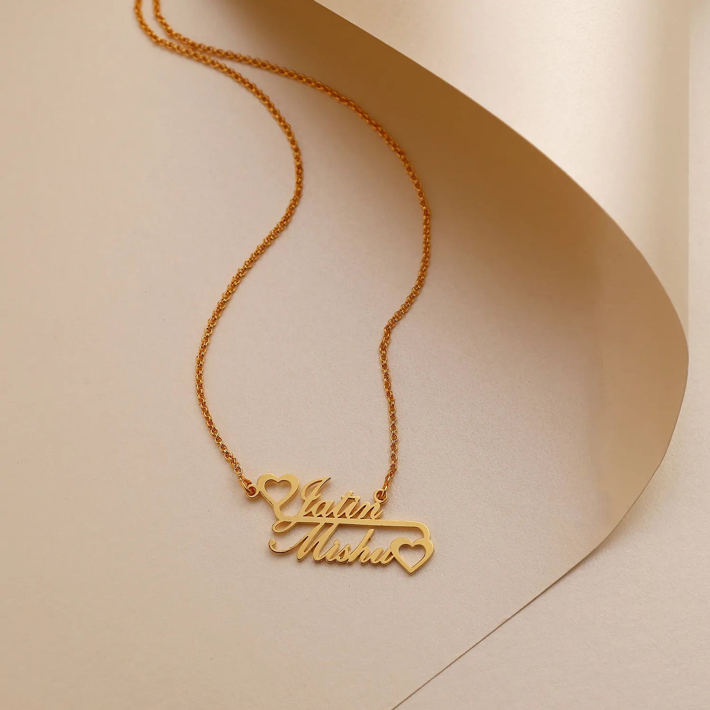 Personalised Heart name necklace