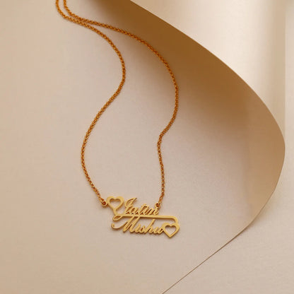 Personalised Heart name necklace