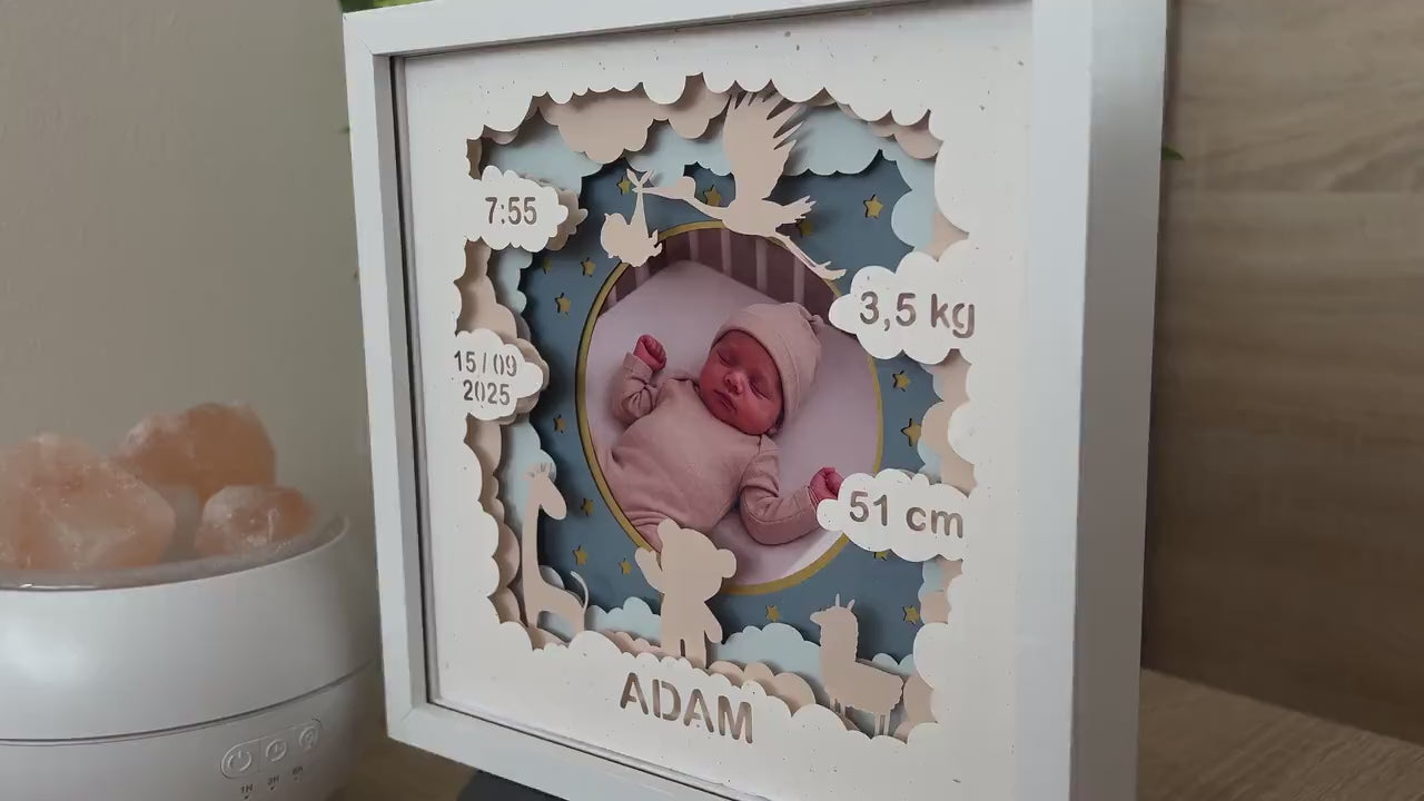 personalized newborn baby frame