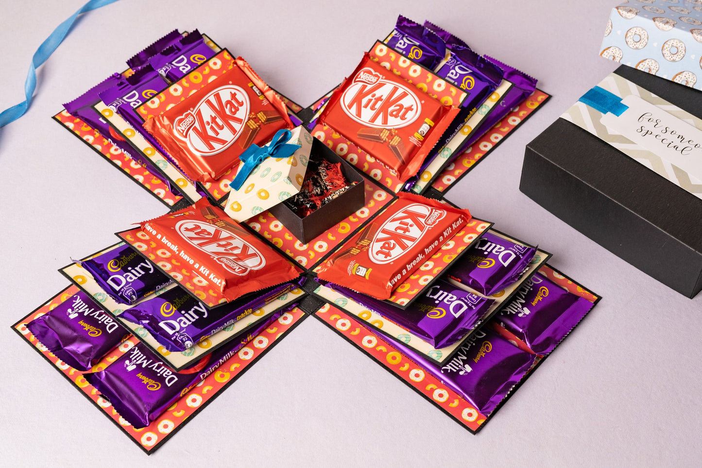 handmade chocolate explosion box