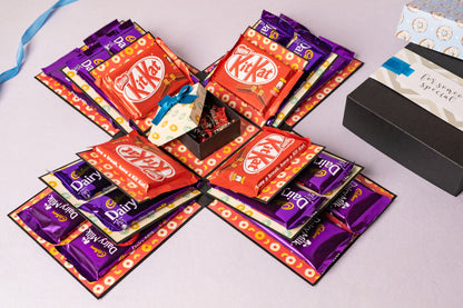 handmade chocolate explosion box