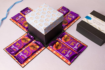 blue donut explosion box gift