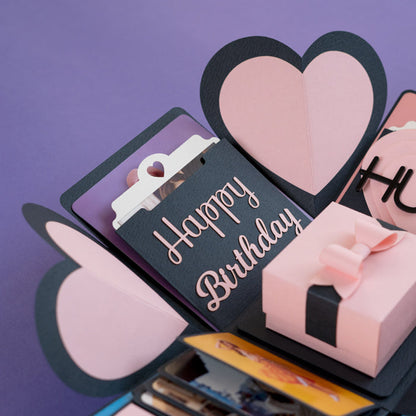 Explosion Box Pink Luxe central mini gift box detail