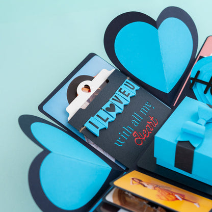 heart panel explosion box blue