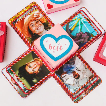 7 layer explosion box with photos