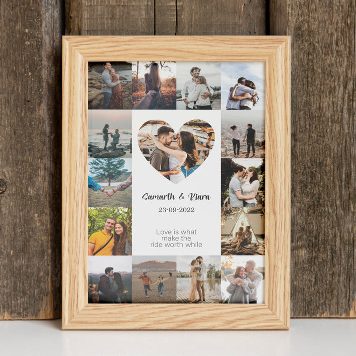 Personalized frame - Rectangular collage with heart – The Sunday Stories